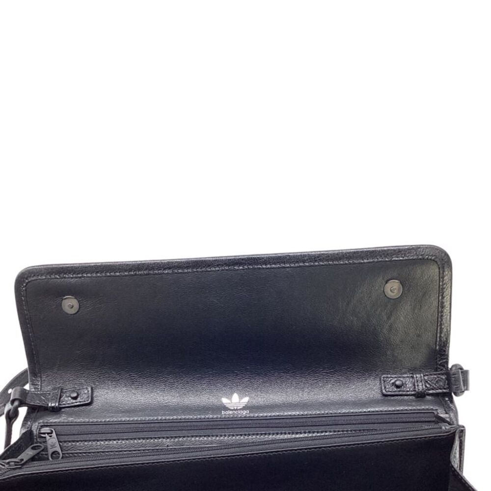 Balenciaga x Adidas Wallet On Strap in Black Leather - Picture 10 of 12